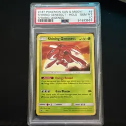 2017 POKEMON SUN & MOON SHINING LEGENDS #9 SHINING GENESECT HOLO PSA 10 - Image 1