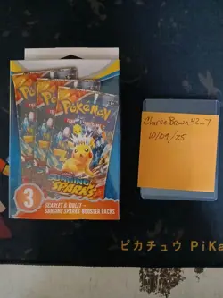 Pokemon TCG Scarlet & Violet Surging Sparks Booster Bundle Pack of 3 - Image 1