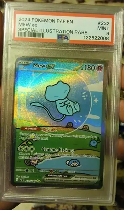 PSA 9 Mew Ex 232/091 Pokemon Paldean Fates Special Illustration Rare SIR - Image 1