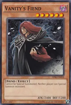 Yugioh! MP Vanity's Fiend - AP06-EN018 - Common - Unlimited Edition Moderately P - Image 1