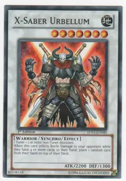 Yugioh! MP X-Saber Urbellum - 5DS3-EN040 - Common - 1st Edition Moderately Playe - Image 1