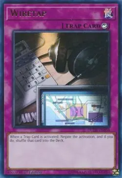 Yugioh! MP Wiretap - DUDE-EN054 - Ultra Rare - 1st Edition Moderately Played, En - Image 1