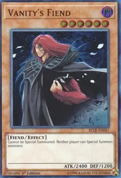 Yugioh! MP Vanity's Fiend - BLLR-EN047 - Ultra Rare - 1st Edition Moderately Pla - Image 1