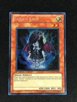 YUGIOH FABELD KRUS HA03-EN002 1ST SECRET PLAY/EDGE WEAR - Image 1