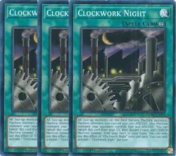 Yu-Gi-Oh! 3x Clockwork Night RA03-EN071 Super Rare Playset - Image 1