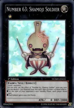 Number 63: Shamoji Soldier - Super Rare 1st Edition NUMH-EN031 - NM - YuGiOh - Image 1