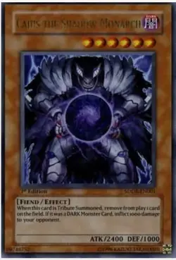 Yu-Gi-Oh! Caius the Shadow Monarch SDDE-EN001 Ultra Rare 1st Edition - Image 1