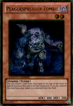 Yugioh Plaguespreader Zombie GLD3 Gold Rare Limited VLP - Image 1