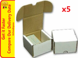 5 x 200 Count Cardboard Trading Cards Storage Box MTG Yugioh Pokemon 200ct - Image 1