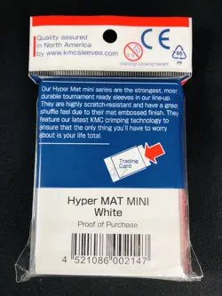 KMC HYPER MAT MINI (60) WHITE SLEEVES! Yugioh / Cardfight Deck Cards Size (NEW) - Image 2