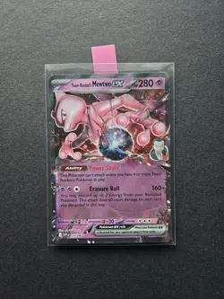 Pokemon TCG Team Rockets Mewtwo EX 205 Black Star Promo Card Near Mint - Image 1