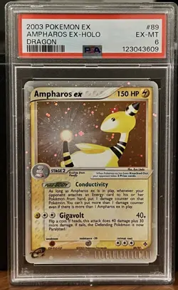 Ampharos EX Dragon Holo Card 89/97 2003 PSA 6 - Image 1