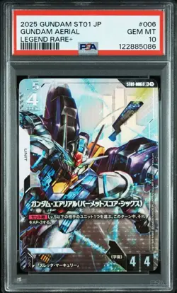 Gundam Aerial Legend Rare Plus 006 5086 PSA10 Collector Card Japan - Image 2