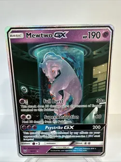 Pokemon Mewtwo GX TCG Card 78/73 Shining Legends Near Mint Condition - Image 1