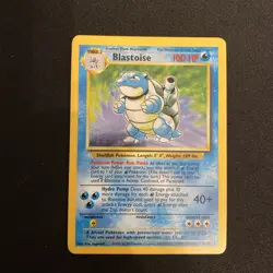 Pokemon TCG Blastoise Holo Unlimited Holo Rare Card Base Set 2/102 NM - Image 1