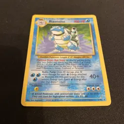Pokemon TCG Blastoise Holo Unlimited Holo Rare Card Base Set 2/102 NM - Image 2