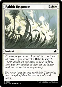 MTG Rabbit Response BloomBurrow Common Instant - NM - Image 1