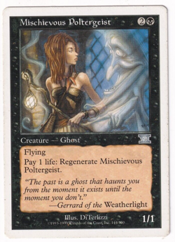 Mischievous Poltergeist 6th Edition #144 Magic The Gathering 1999 MTG Single - Image 1