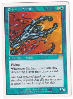 Sibilant Spirit 6th Edition #98 Magic The Gathering 1999 MTG Single - Image 1