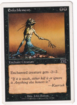 Enfeeblement 6th Edition #125 Magic The Gathering 1999 MTG Single - Image 1
