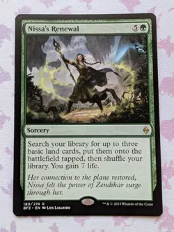 Nissa's Renewal - Battle for Zendikar - Magic the Gathering MTG - Image 1