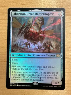 MTG NM Liberator, Urza's Battlethopter Foil [The Brothers' War] - Image 1
