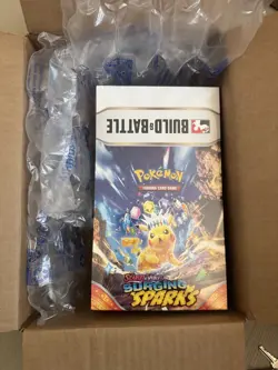 Pokemon SV8 Surging Sparks Build & Battle Kit Sealed Display Box (10 Kits) New - Image 1