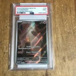 2023 POKEMON MEW EN-151 ILLUSTRATION RARE #168 CHARMANDER PSA 9 - Image 1