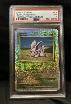 Legendary Collection Reverse Holo Pokemon Nidoran #83/110 PSA 7 Vintage - Image 1