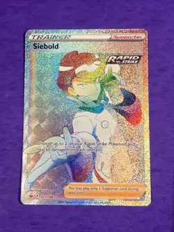 Siebold 221/198 Secret Rare SWSH06: Chilling Reign English NM US Pokemon TCG - Image 1