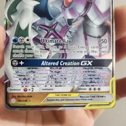 2019 Pokemon Cosmic Eclipse Arceus Dialga Palkia Tag Team Holo #156/236 - Image 3