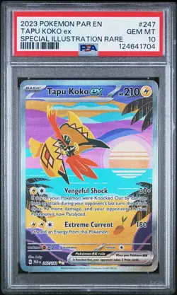 Pokemon PSA 10 Paradox Rift Tapu Koko ex SIR 247 - Image 1