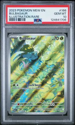 Pokemon PSA 10 Scarlet and Violet 151 Bulbasaur IR 166 - Image 1