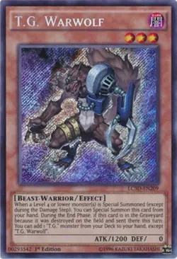 Yugioh! MP T.G. Warwolf - LC5D-EN209 - Secret Rare - 1st Edition Moderately Play - Image 1