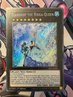 YuGiOh Secret Slayers SESL-EN022 TEARDROP THE RIKA QUEEN 1ST Edition SECRET RARE - Image 1