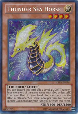 Yugioh! MP Thunder Sea Horse - ABYR-EN098 - Secret Rare - Unlimited Edition Mode - Image 1