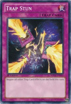 Yugioh! MP Trap Stun - SDCR-EN032 - Common - 1st Edition Moderately Played, Engl - Image 1