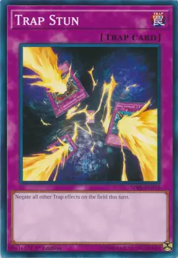 Yugioh! MP Trap Stun - SDPL-EN035 - Common - 1st Edition Moderately Played, Engl - Image 1