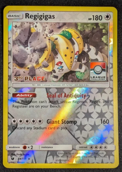 2017 Regigigas Reverse Holo 3rd Place Pokemon League Stamped Prize Card 84/111 - Image 1