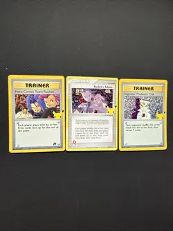 Pokemon Card Lot Team Rocket Theme 3 Cards 25th Celebrations Holo Rares - Image 1