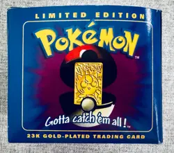 Pokemon 23k Gold Plated JIGGLYPUFF Trading Card Sealed 1999 Blue Box Burger King - Image 3