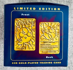 Pokemon 23k Gold Plated JIGGLYPUFF Trading Card Sealed 1999 Blue Box Burger King - Image 4