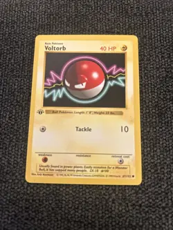 Voltorb 67/102 Base Set Shadowless 1st Edition Common Pokemon Card - Image 1