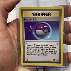 Pokemon Master Ball 116/132 Gym Challenge Regular Vintage Trainer Card NM/MT Vtg - Image 1