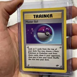 Pokemon Master Ball 116/132 Gym Challenge Regular Vintage Trainer Card NM/MT Vtg - Image 2