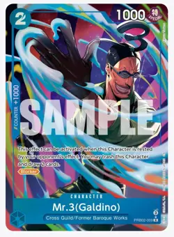 Mr.3(Galdino) PRB02-009 | Alt Art Rare | English | MINT | One Piece Card Game - Image 2
