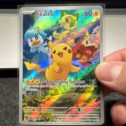 Pokemon Paldea Evolved #27 Pikachu BLACK STAR PROMO Full Art Holo Card NM - Image 1