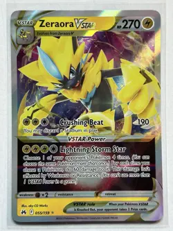 Zeraora VSTAR 055/159 Crown Zenith Holo Ultra Rare Pokemon Card TCG English NM - Image 1