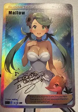 Mallow Pokemon Sexy Anime Wedding Dress Waifu Trainer Art Card - Image 1
