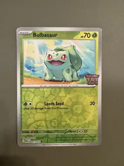 Bulbasaur 151 Stamped Promo Reverse Holo Card Exclusive Best Buy Edition - Image 1